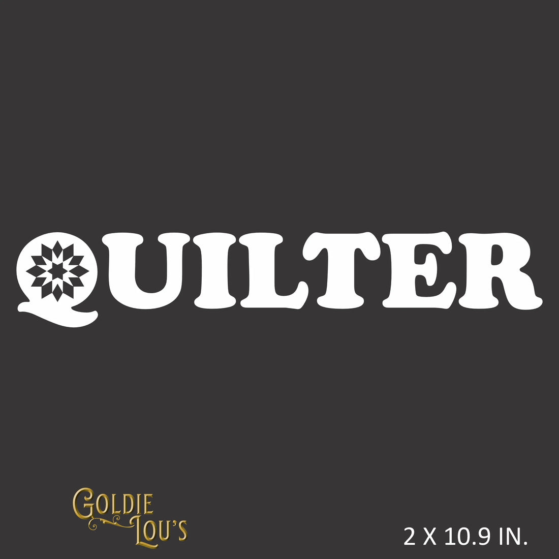 Quilter with Quilt Block Cutout Car Vinyl Decal Kit