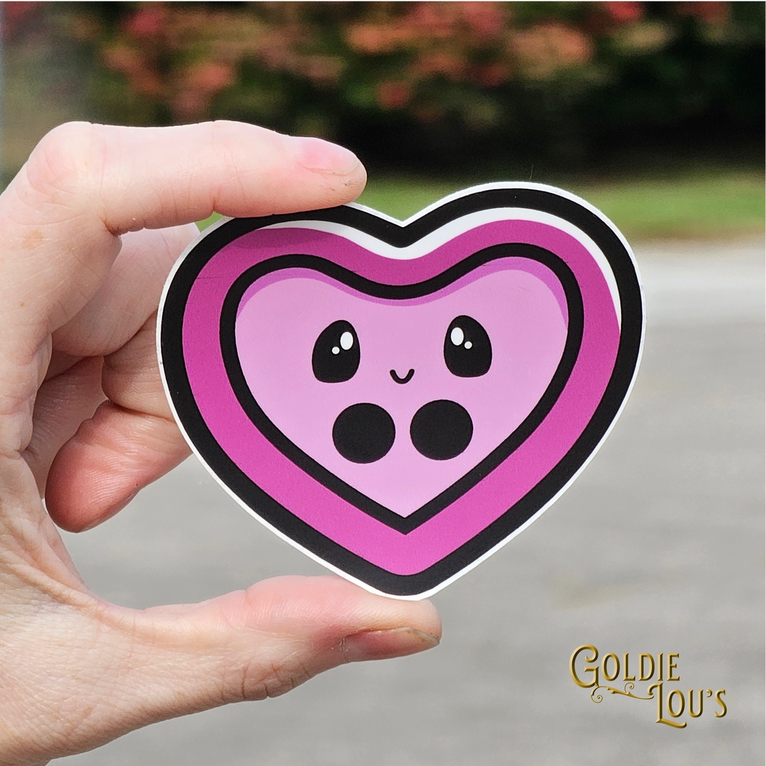 Cute Heart Button Sticker