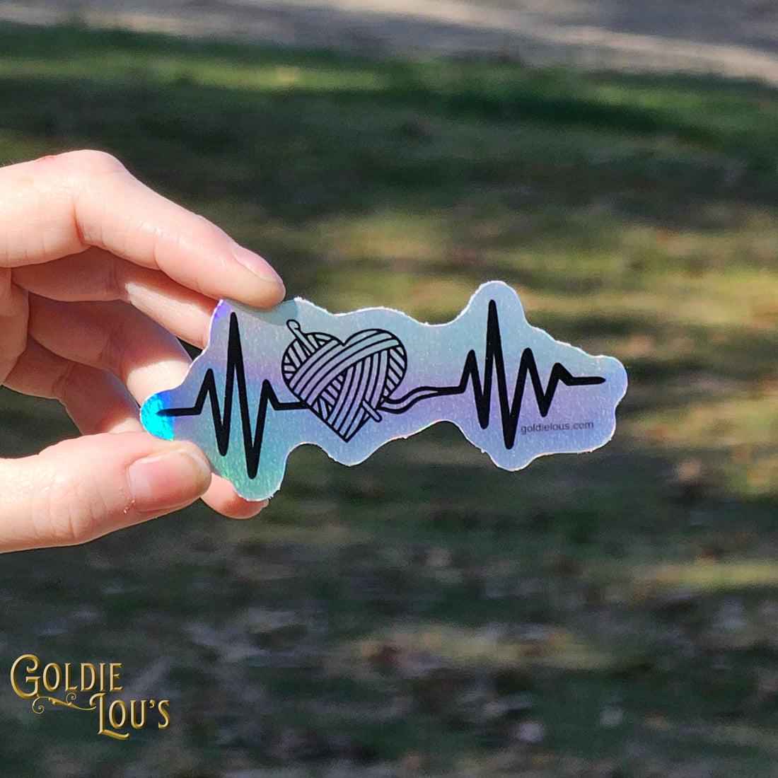 Crochet Heartbeat Sticker