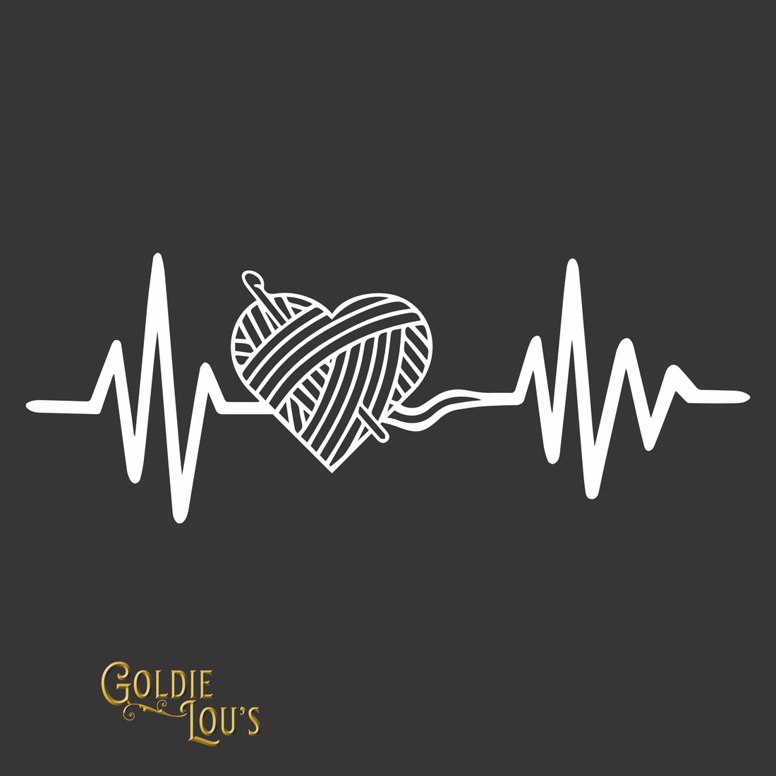 Crochet Heartbeat Car Vinyl Decal Kit