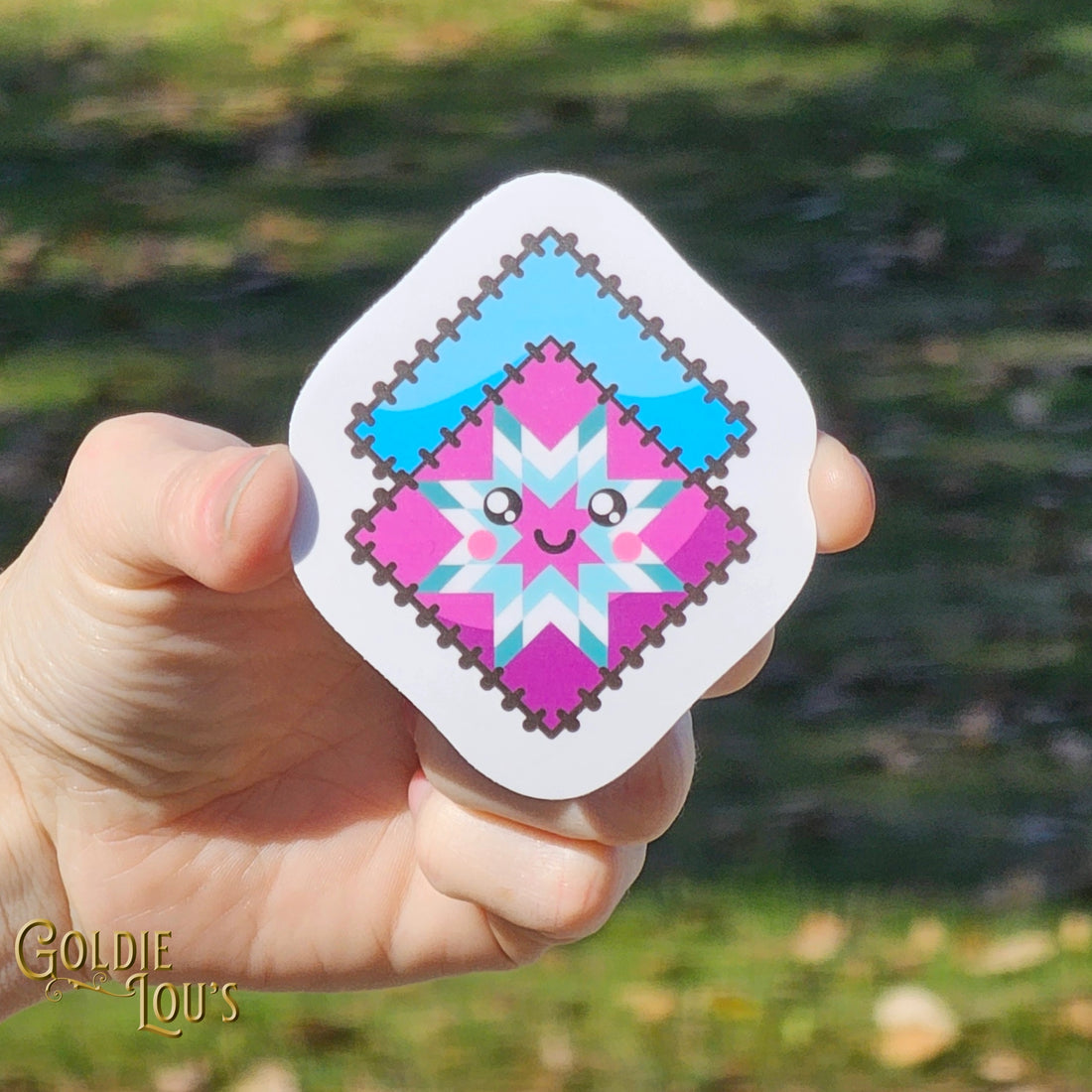Cute Quilt Block Sticker