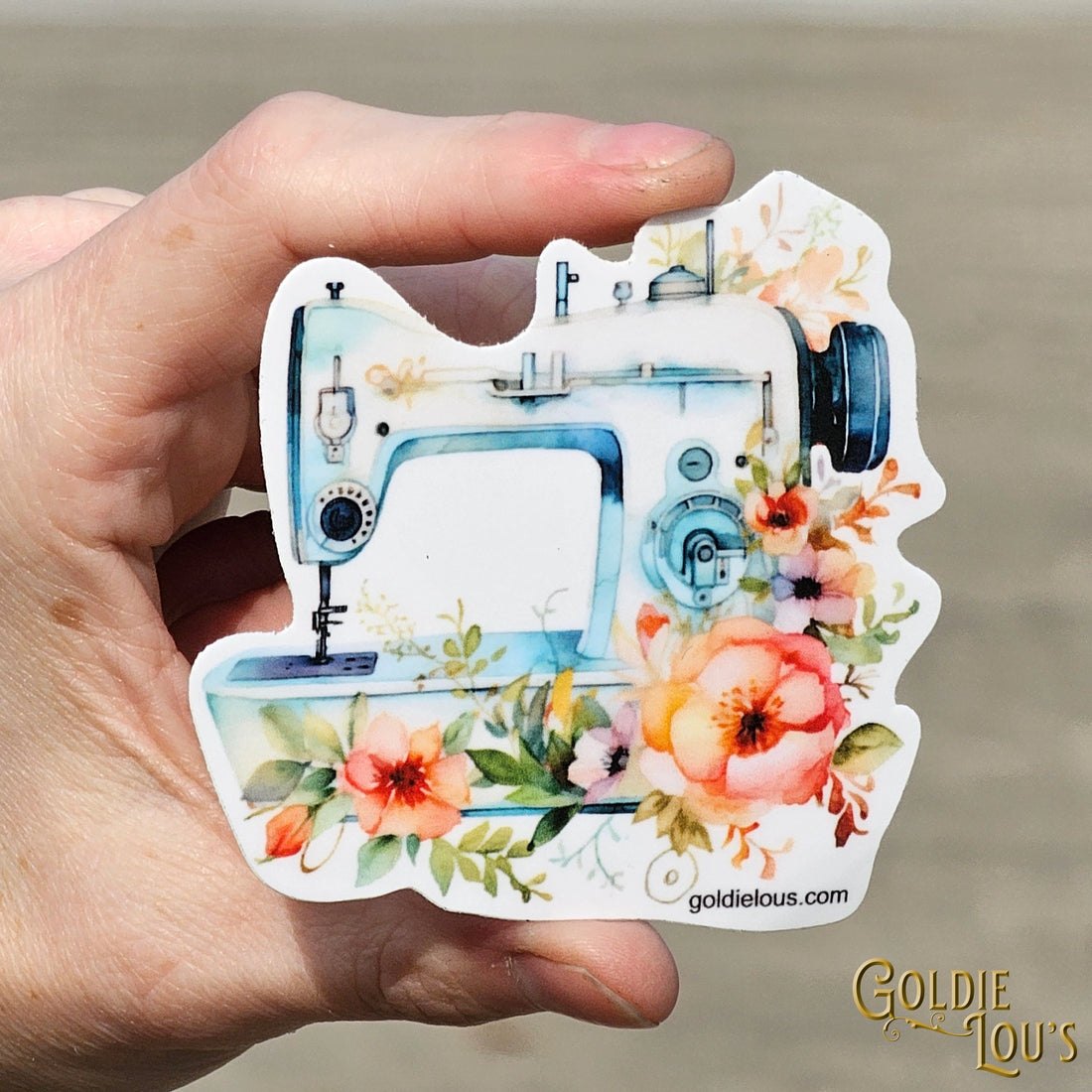 Floral Sewing Machine Sticker 4