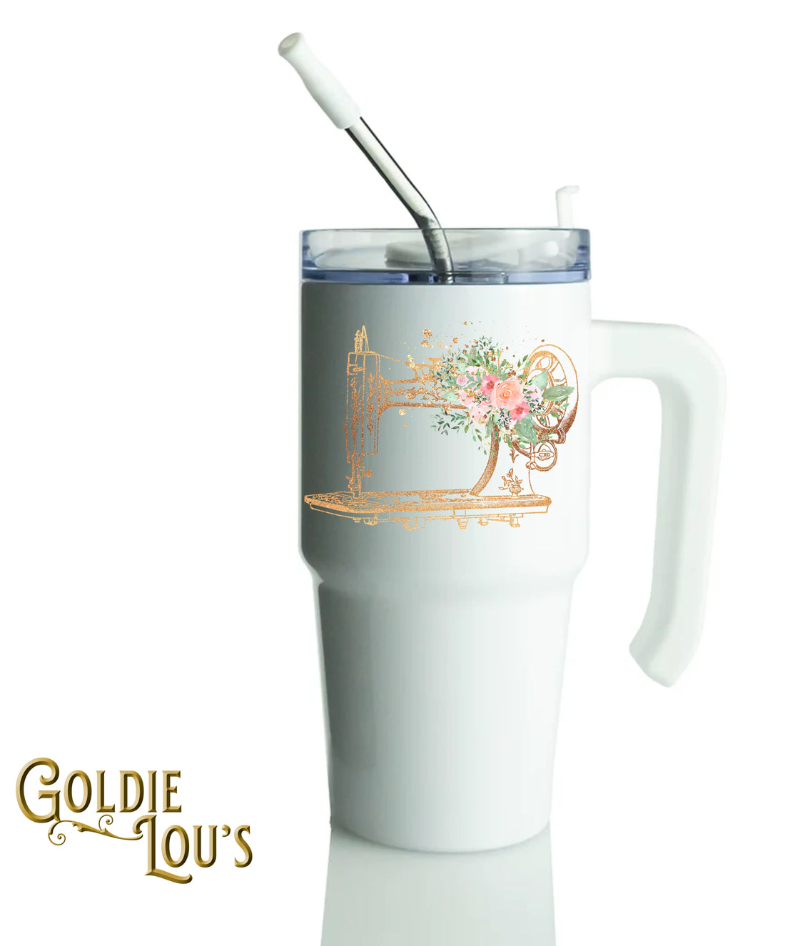 Glitter Machine Grippy Handle Tumbler