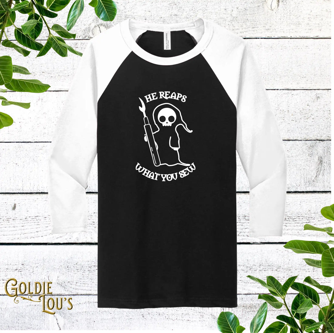 Grim Seam Reaper 3/4 Sleeve T-shirt