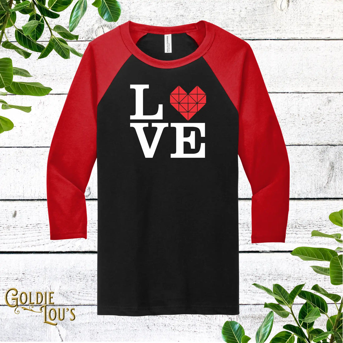 Love Quilt Block 3/4 Sleeve T-shirt