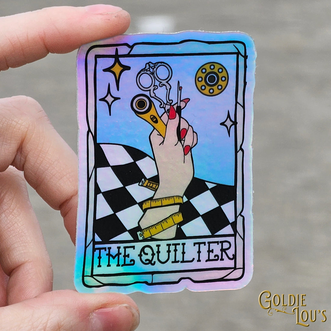 The QUILTER Card Sticker