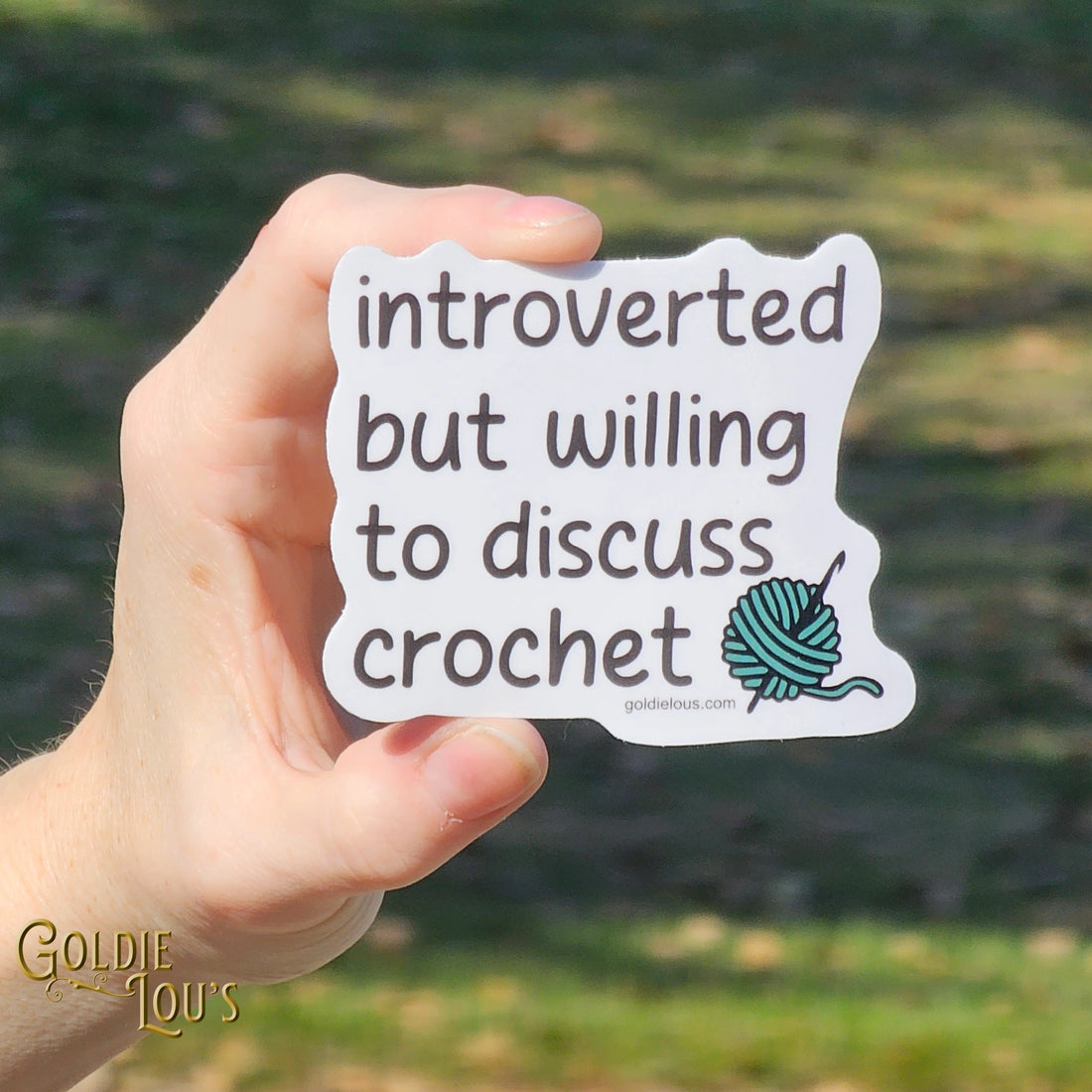 Introverted Crochet Sticker