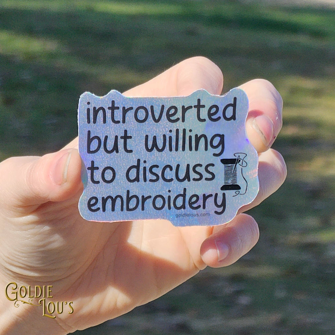 Introverted Embroider Sticker