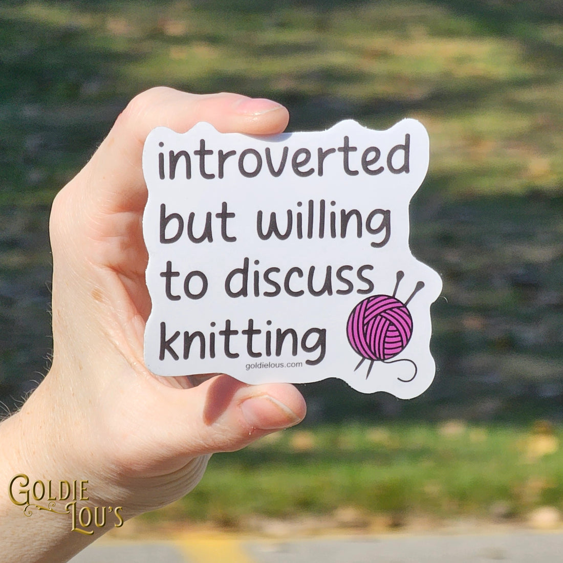 Introverted Knitter Sticker