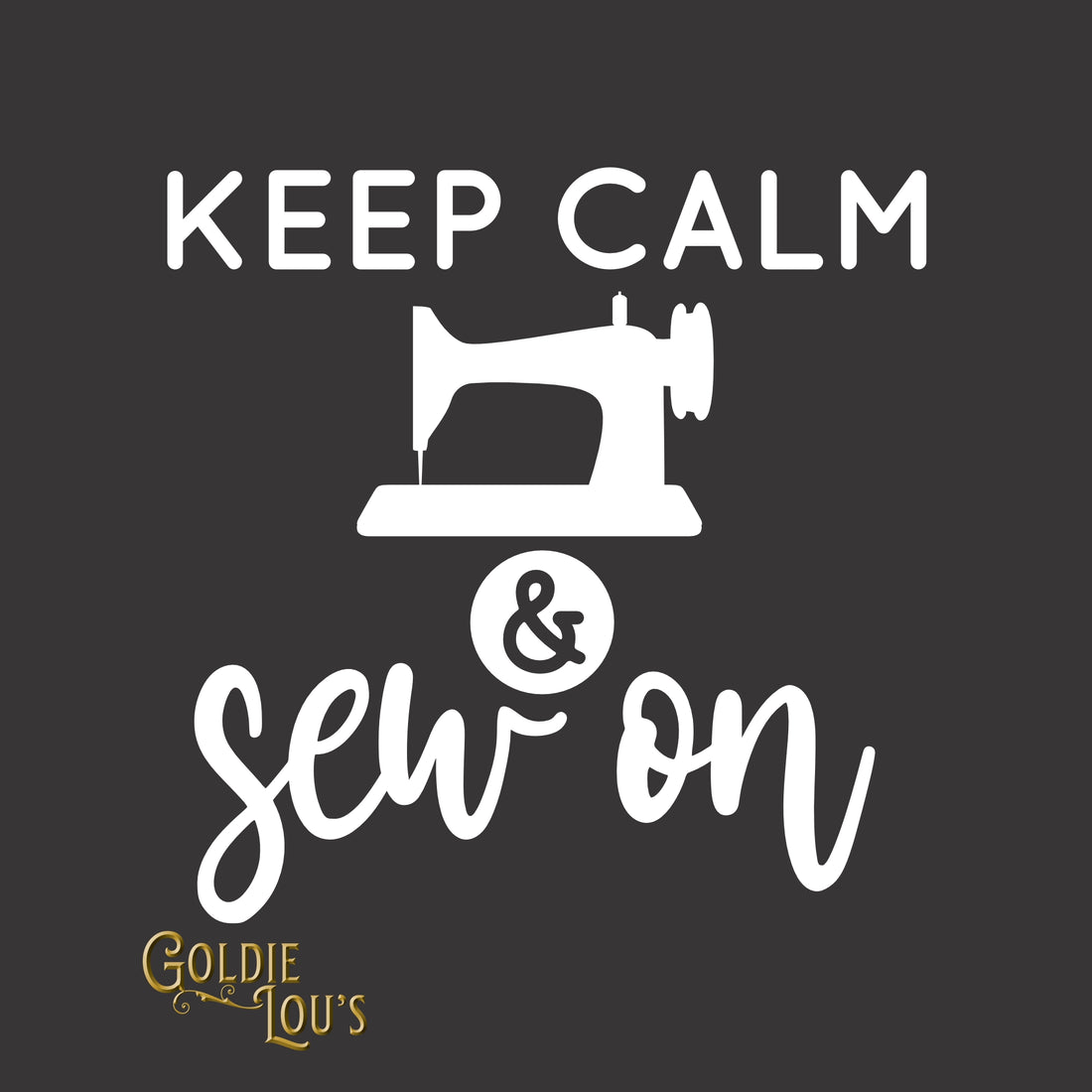 Keep Calm & Sew On Car Vinyl Decal Kit