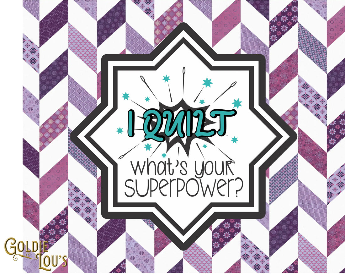 I Quilt Superpower Skinny Tumbler