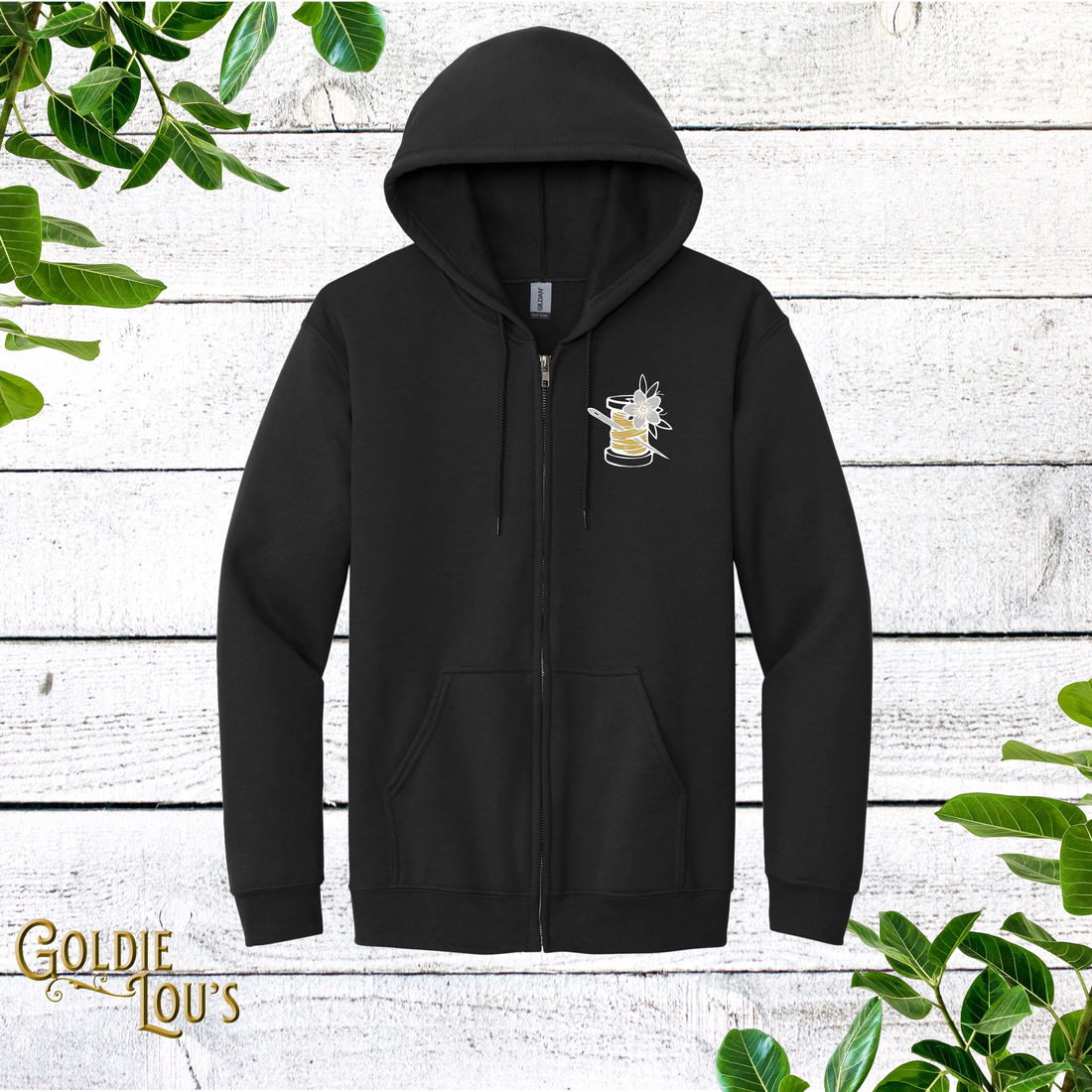 Metallic Quilter Tarot Full Zip Hoodie