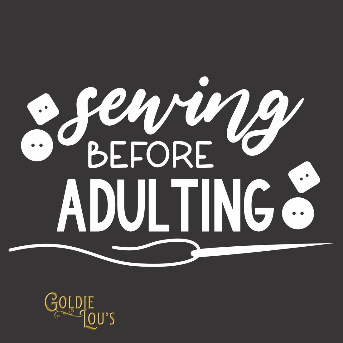 Sewing Before Adulting Car Vinyl Decal Kit
