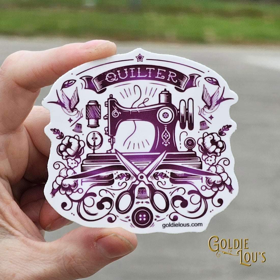 Tattoo Machine Quilter Sticker