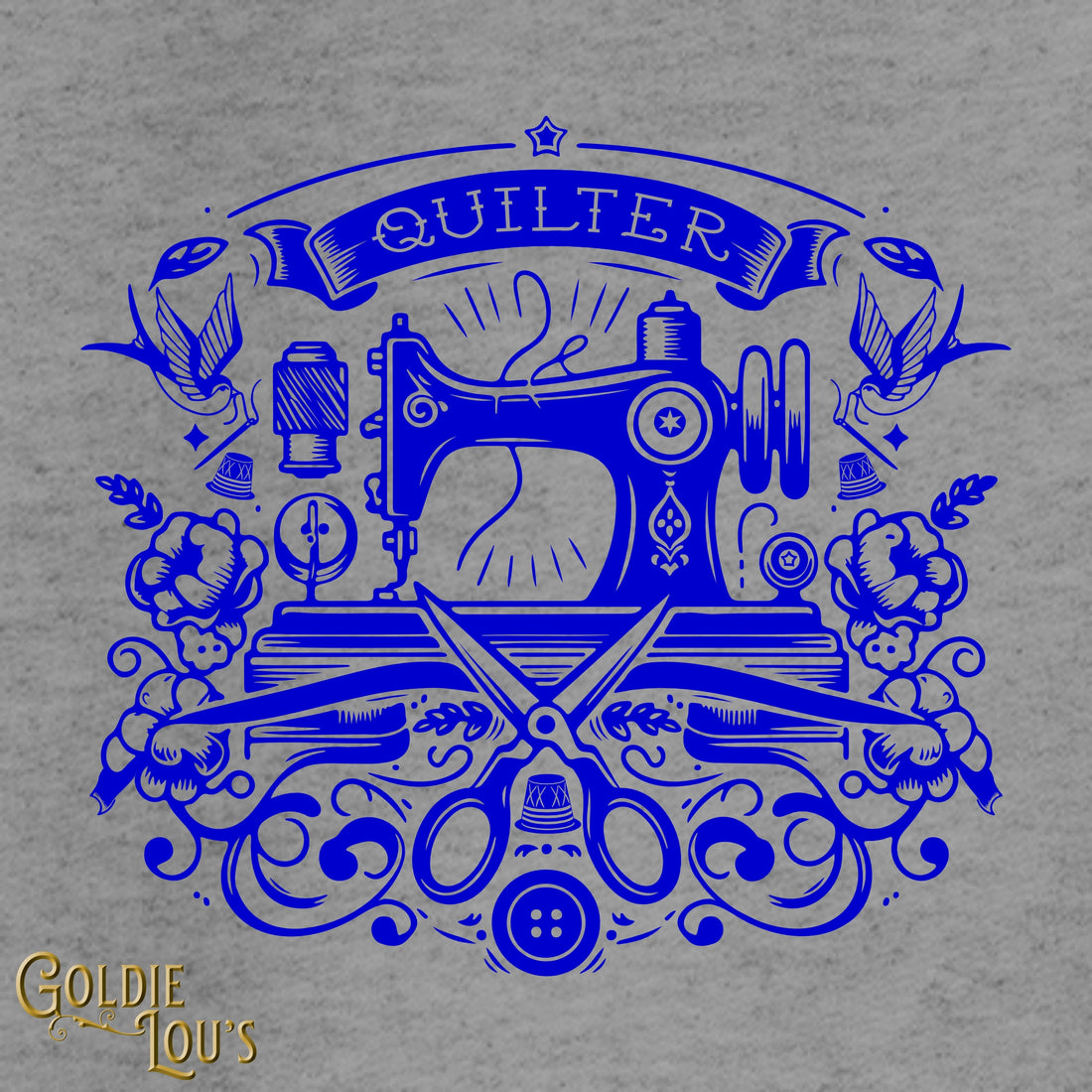 Tattoo Machine Quilter Full Zip Hoodie