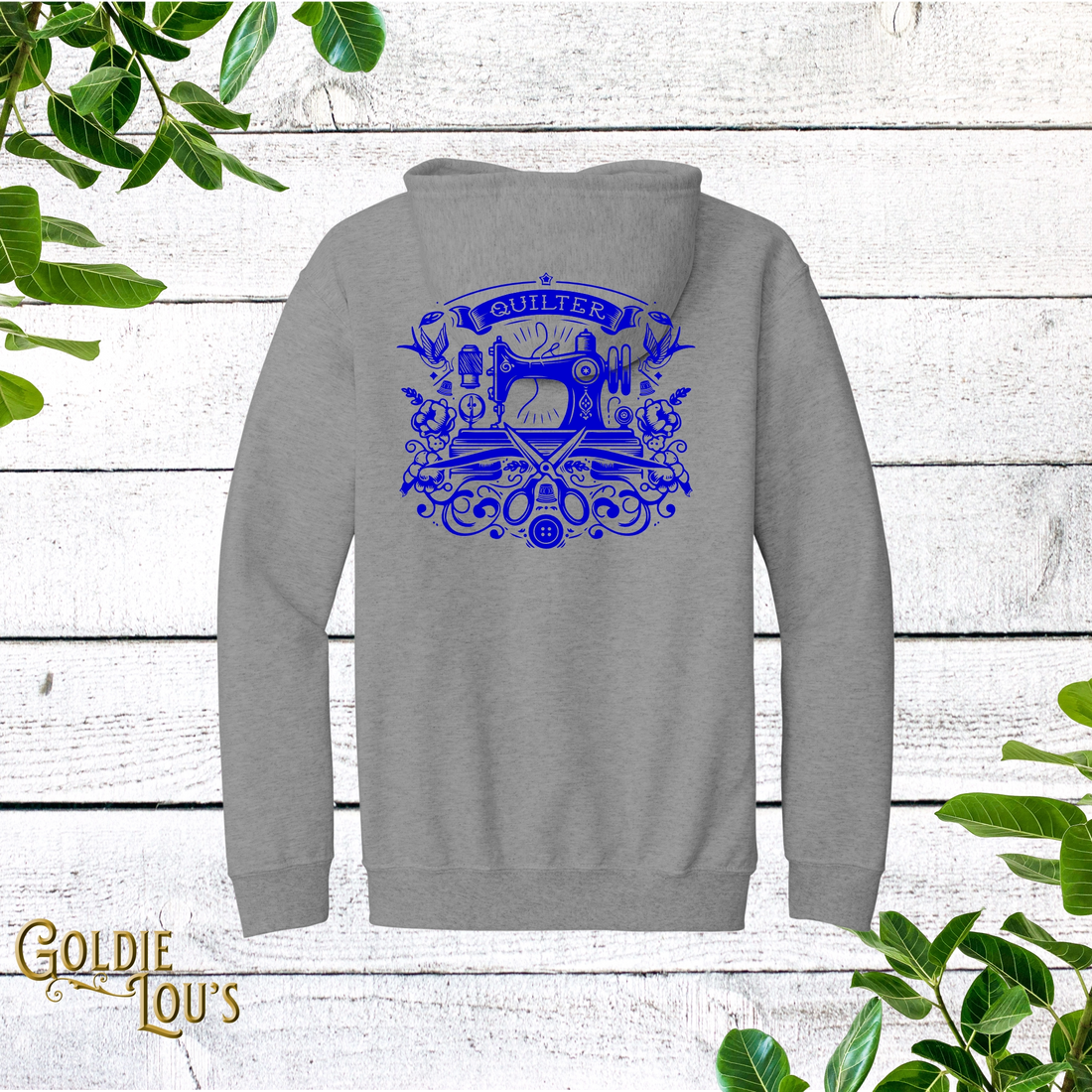 Tattoo Machine Quilter Full Zip Hoodie