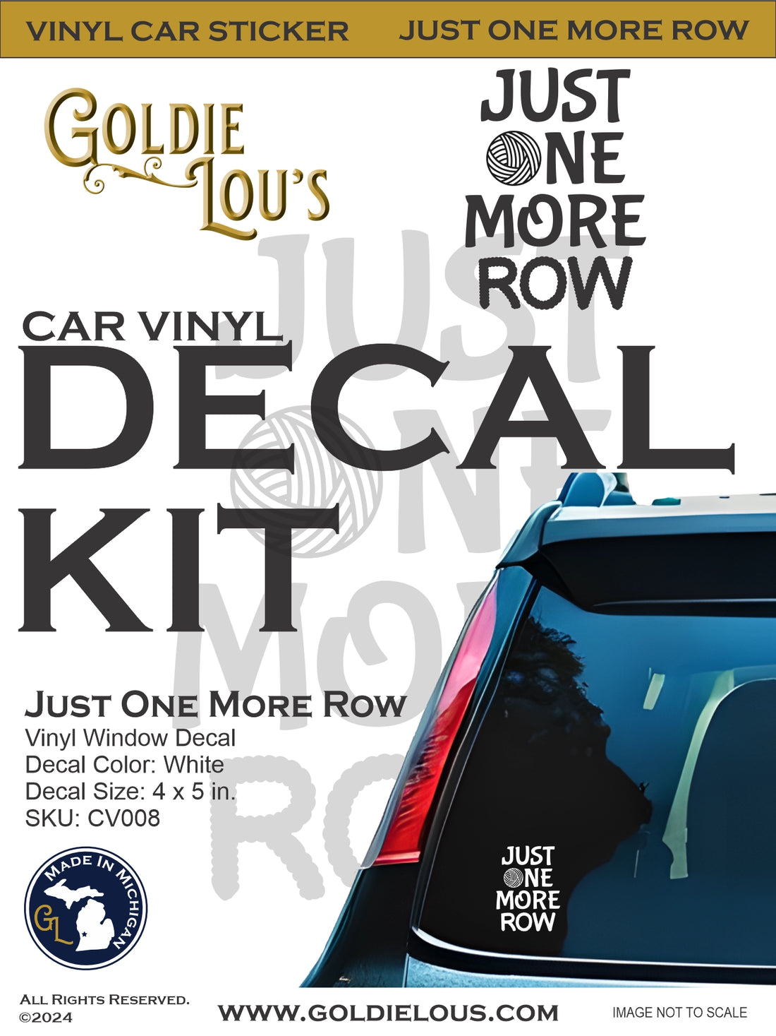 Just One More Row Car Vinyl Decal Kit