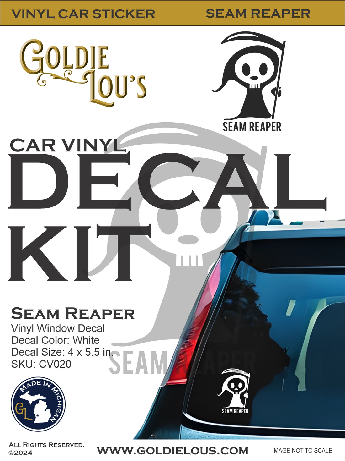 Seam Reaper Car Vinyl Decal Kit
