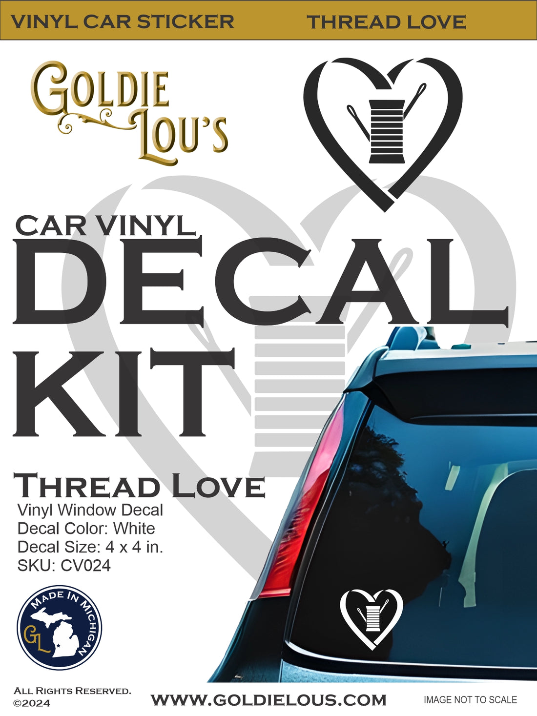 Thread Love Car Vinyl Decal Kit