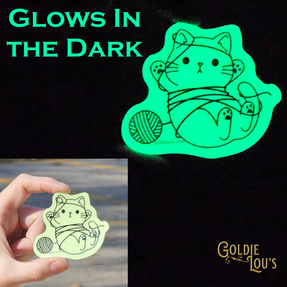 Tangled Kitty Sticker