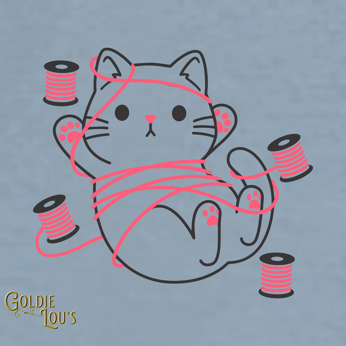 Tangled Kitty Full Zip Hoodie