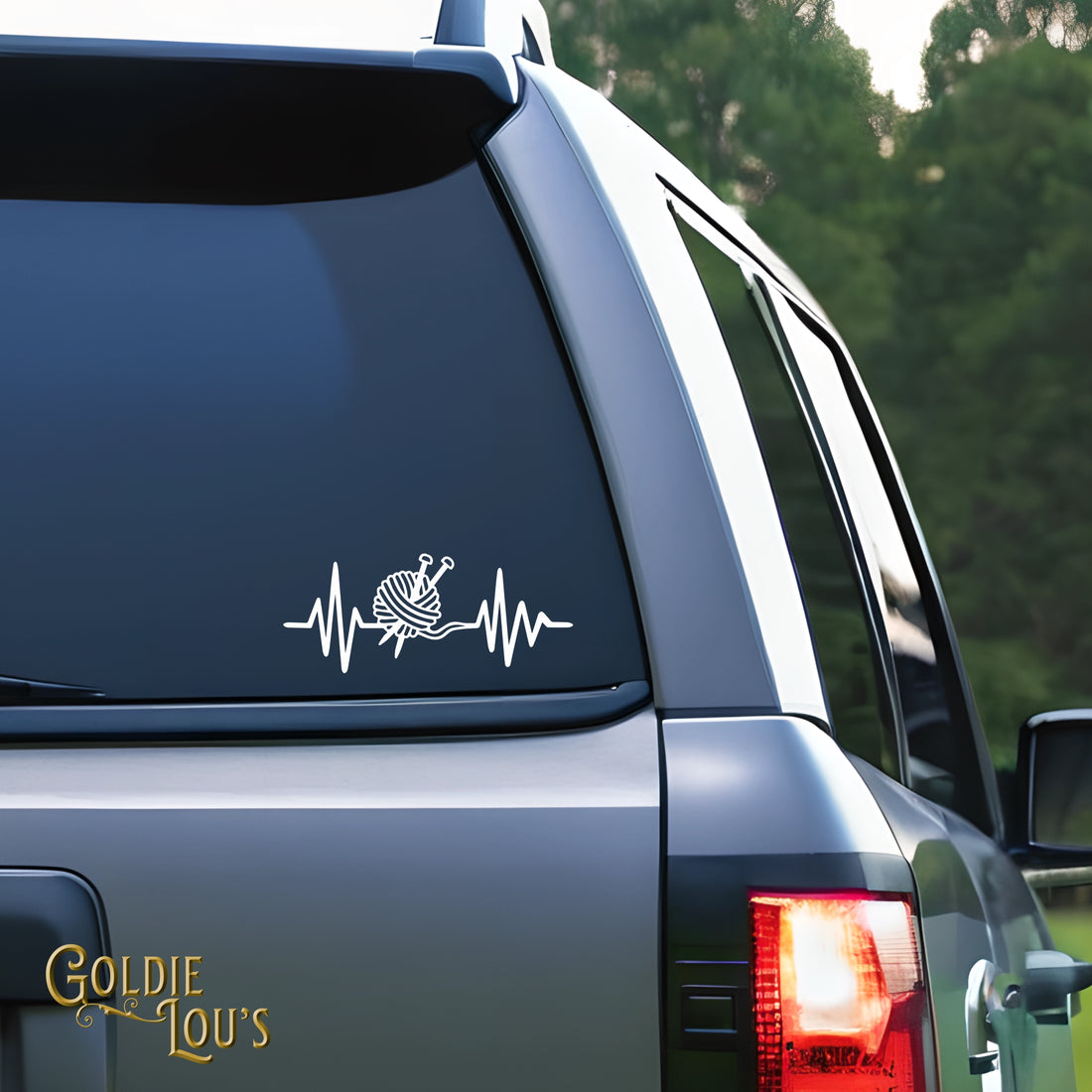 Yarn Heartbeat Car Vinyl Decal Kit